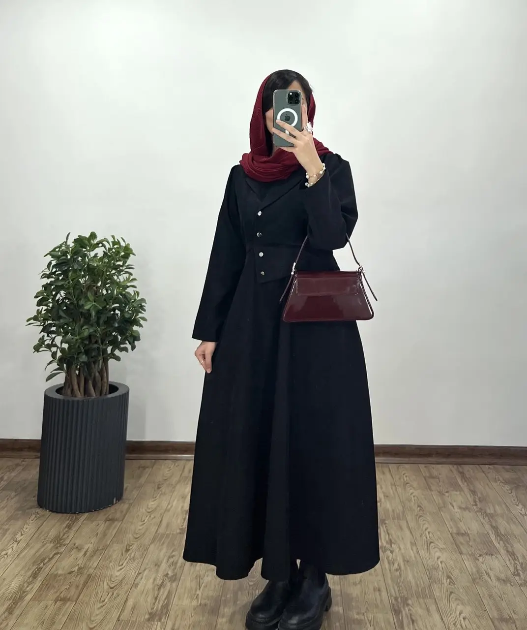 پیراهن مانتویی پاییزه آترینا
